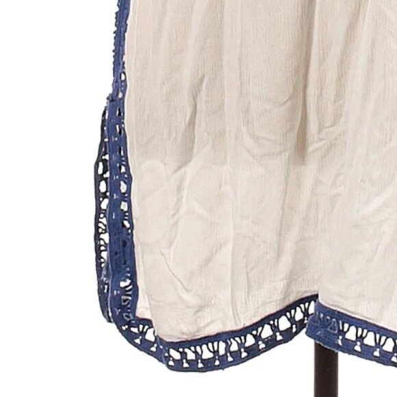 Surf Gypsy  Swimsuit cover up Blue trim on white sleeveless  Size M - Picture 5 of 5